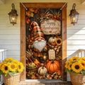 NYZE Happy Thanksgiving Gnome Door Cover, Fall Harvest Pumpkin Sunflower Door Decor, Autumn Maple Leaf Farmhouse Porch Decor for Thanksgiving Indoor Outdoor by GIVEYOUTHEBEST