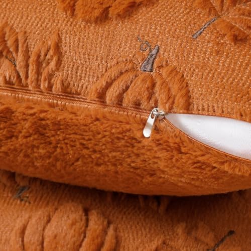 Fall Throw Pillow Covers 18x18 Set of 2 Double-Sided Maple Pumpkin Covers - Image 3