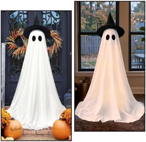 DAZONGE 2Pack Halloween Ghost Decorations Outdoor with Remote Lights - Image 6