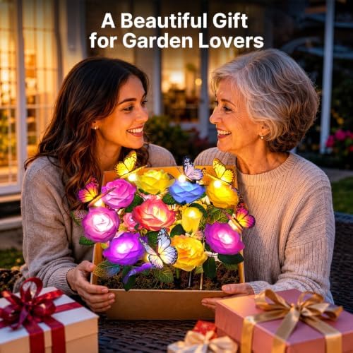 RECHOO Solar Lights Outdoor, 6 Pack Solar Flower Swaying Butterfly Lights - Image 7
