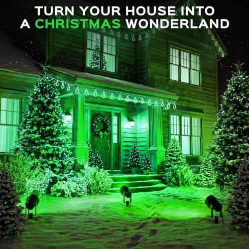 T-SUN Spot Lights Outdoor, Green Landscape Spotlights for Garden 2 Pack - Image 2