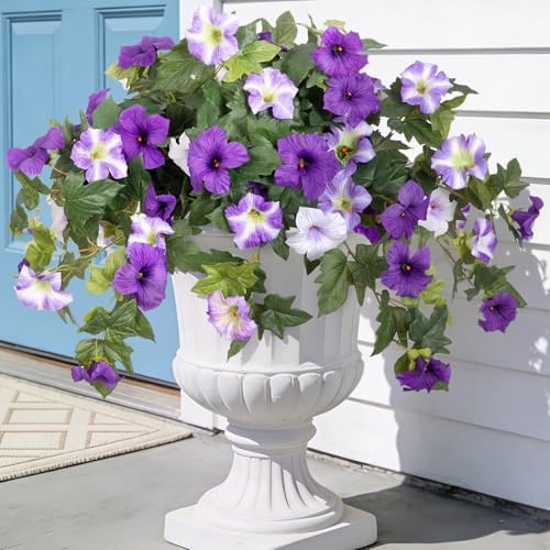 Ammyoo Artificial Fake Flowers Petunia Plants for Outdoor Decoration by Ammyoo