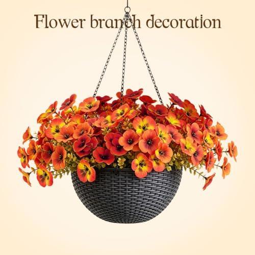 12 Bundles Artificial Fall Flowers Outdoor UV Resistant Autumn Decor - Image 4