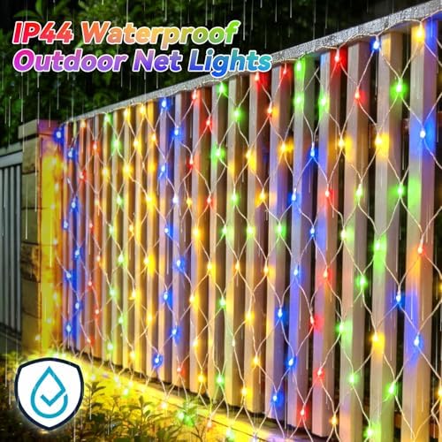 LitHome 13 x 13FT Christmas Net Lights Outdoor Mesh Lights Connectable - Image 6
