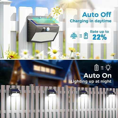 Peasur 16 Pack Solar Motion Sensor Lights Outdoor Waterproof with 3 Modes - Image 2