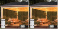 ZAIYW 1200 LED Curtain Lights 10x10Ft, Plug in Fairy Curtain Lights with Timer Remote Control Outdoor Curtain String Lights Waterproof for Patio Wedding Xmas Home Decor (Warm White) (Pack of 2) by ZAIYW
