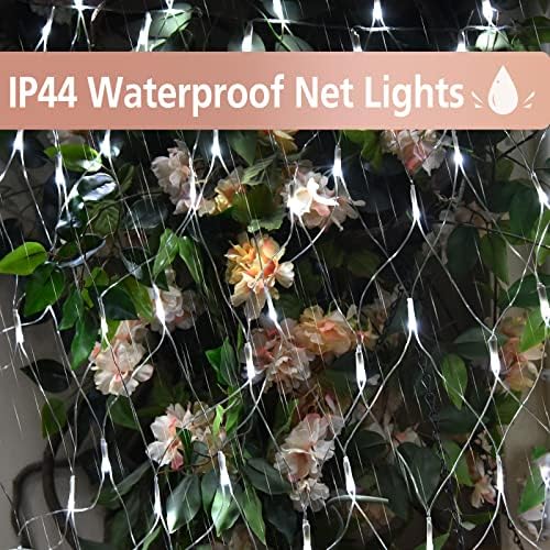 12ft x 5ft Christmas Net Lights Outdoor, 360 LED with 8 Modes, Connectable, Plug in Bush Mesh Fairy Twinkle for Garden, Party, Xmas Tree Decorations (White) - Image 3