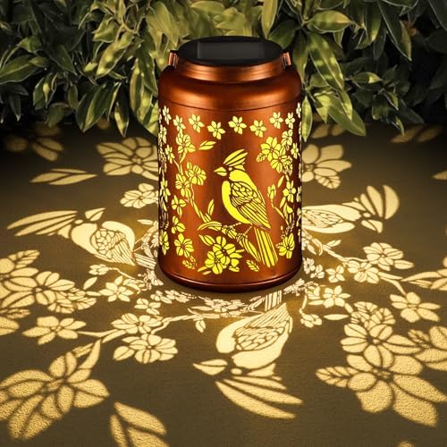 Bird Solar Lanterns Outdoor Waterproof Garden Decor Gifts for Women by Tepaken