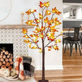 FORUP LED Lighted Maple Tree, 4 FT Lighted Artificial Tree for Thanksgiving Harvest Fall Festival Halloween Home Party Decoration by FORUP+LLC