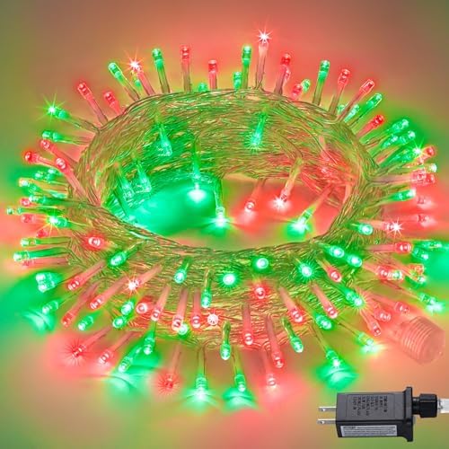 JMEXSUSS 66Ft 200 LED Red and Green Halloween Lights Outdoor Indoor Plug in by JMEXSUSS