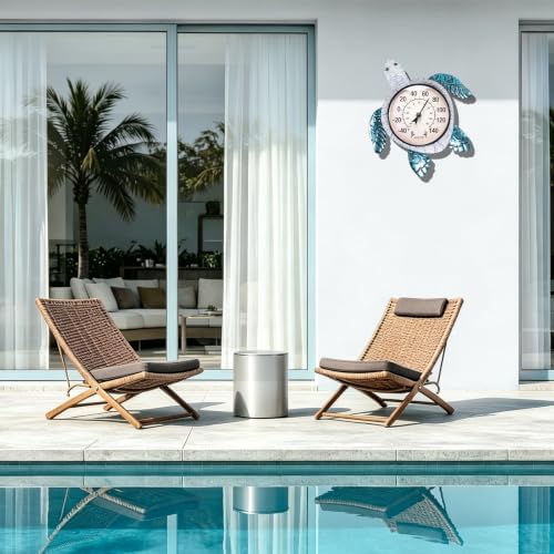 MUMTOP Outdoor Thermometer, Turtle Outside Decor for Patio Pool Garden - Image 6