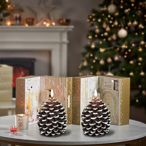 Wondise Pine Cone Flameless Candles with 6H Timer - Image 5