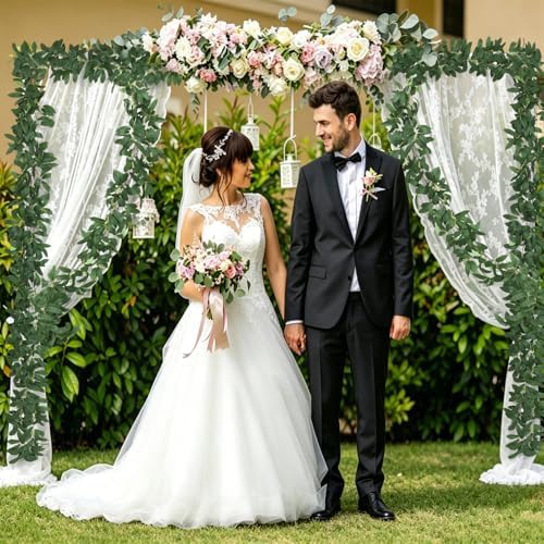 RECUTMS Artificial Olive Leaves Vine Garland with Berry 2Pcs 6.2Ft Silk Ivy - Image 6