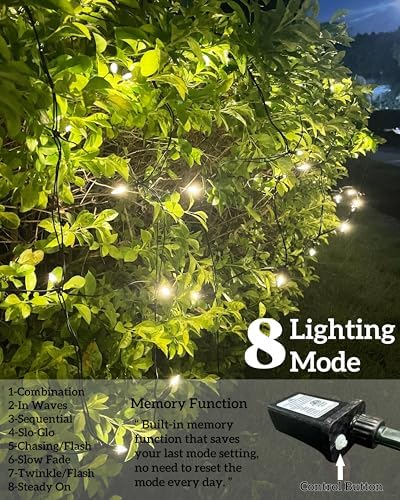 Led Christmas Net Lights Outdoor Connectable, 120LED 5ft x 6ft Waterproof 8 Modes Black Wire 29V Plug in Mesh Lights for Garden Yard Bushes Trunk Tree Decor - Image 2