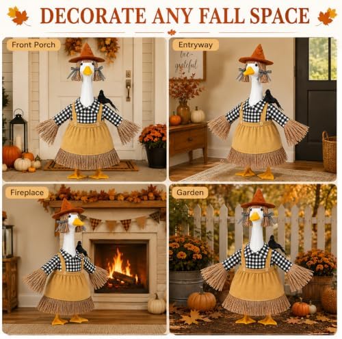 Fall Porch Goose Outfit Scarecrow Goose Clothes for Outdoor Lawn Decor - Image 7