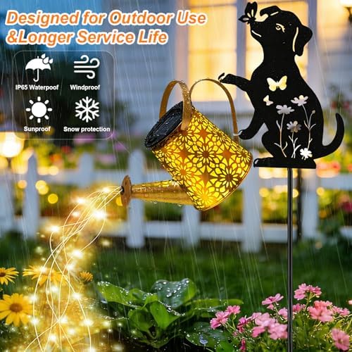 VOOKRY 2 Pack Solar Watering Can Lights,Gifts for Mom Women Christmas - Image 3