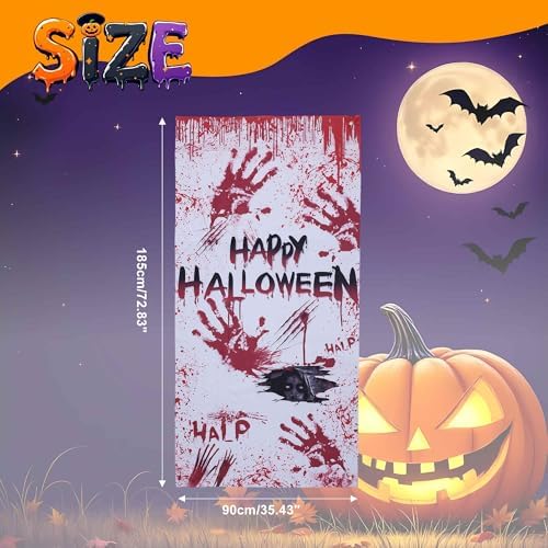 Halloween Decorations Handprint Door Covers for Indoor and Outdoor Holiday Parties - Image 4