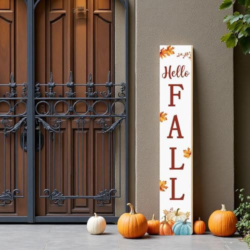 Fall Porch Decor Outdoor Autumn Thanksgiving Wooden Porch Sign 46.8 Inch - Image 5