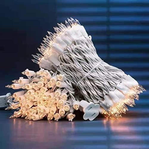 LAMPHOME Christmas Lights 150 Count Mini Clear Valentines Lights 31.9ft White Wire Christmas Tree String Lights for Outdoor Indoor Christmas Decorations Wedding Valentines Day Decor,UL Certified - Image 5