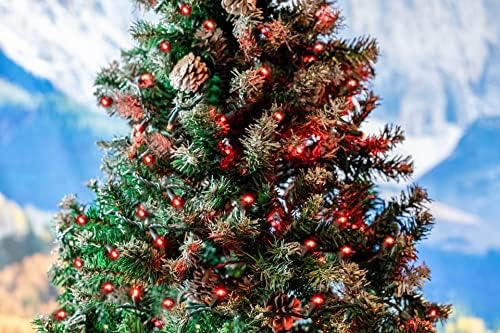 Novelty Lights 34ft 100 LED Red Christmas String Lights, Brown Wire - Image 5