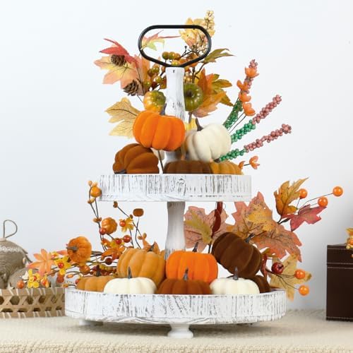 RoseCraft 15PCS Fall Pumpkins for Indoor Autume Thanksgiving Home Decor - Image 5