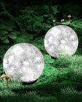 Garden Solar Ball Lights Outdoor Waterproof, 50 LED Cracked Glass Globe Power Ground for Path Yard Patio Lawn, Outdoor Decoration Landscape White 02(2 Pack 4.7'') by Coroor