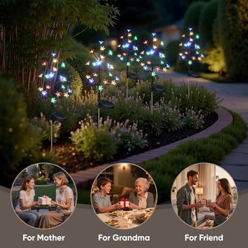 6 Pack Solar Garden Lights Outdoor, Solar Lights Outdoor Flowers - Image 5