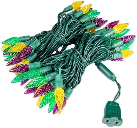 24Ft 70 Light Mardi Gras Lights, Commercial String Lights - Image 6