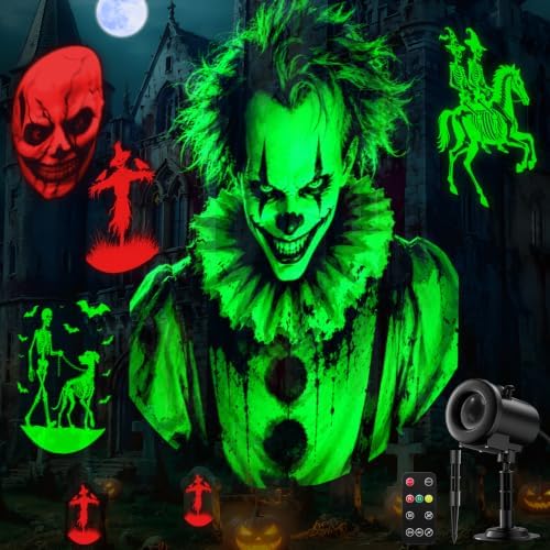 12-in-1 Halloween Projector Lights, Outdoor Dynamic Halloween Projector by Nagudenfo
