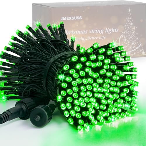 JMEXSUSS 200 LED Halloween Lights Outdoor, 66ft Green String Lights Plug in by JMEXSUSS