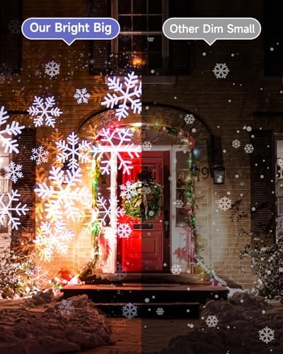 2024 Upgraded Dual-Head Christmas Snowflake Projector Lights Outdoor,IP65 Waterproof Christmas Outdoor Decorations for Indoor,Garden,Patio - Image 5