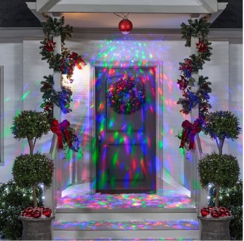 Gemmy LightShow Kaleidoscope Hanging Projection Ornament Multi-Function Red - Image 2