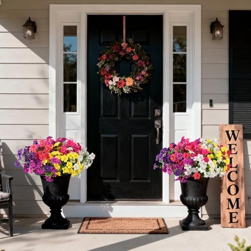 INQCMY Artificial Fake Petunias Flowers for Outdoors Spring Home Decoration - Image 5