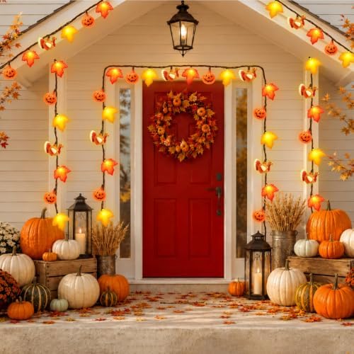 Fall Decor, Fall Turkey Lights, 8.5 FT 10LED Thanksgiving Lights, Outdoor - Image 3