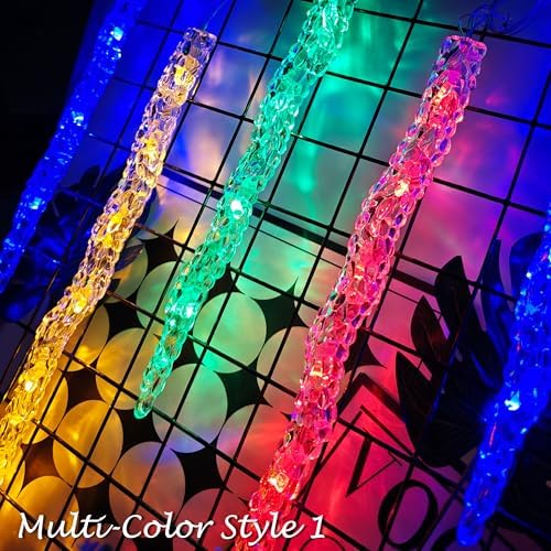 AWQ 21.7 FT Icicle Lights, 60 LED Twinkle Icicle String Lights with 12Tube - Image 5