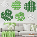 CroBlissful 6 Pcs Fall Wall Decor Autumn Wooden Wall Art,Shamrock,9.45 in by CroBlissful