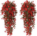 RECUTMS Artificial Fake Hanging Flowers Plants for Outdoors Decor 2Pcs by RECUTMS