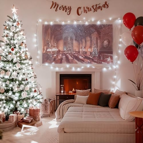 LAMPHOME 60 LED Cool White LED Christmas String Lights，Mini Xmas Lights Outdoor or Indoor，Connectable Christmas Tree Lights for Wreath Garland Holiday Party Wedding Christmas Decor, Green Wire - Image 7