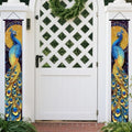 Nuxovilar Peacock Design Porch Banners Set 12x70 Inches Polyester by Nuxovilar