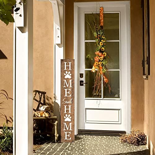 Home Sweet Home Wooden Porch Sign 47" Welcome Cat Dog Sign for Home Front Door Yard Front Porch Standing Farmhouse Home Decoration - Image 7