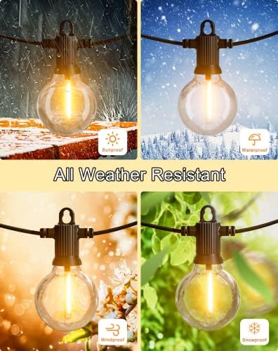 Zuske Outdoor String Lights, 200FT G40 LED IP65 Waterproof Patio Lights - Image 2