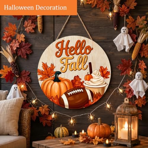 Fall Decorations Wooden Hanging Sign for Home, Pumpkin Coffee Sign - Image 4