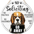 Beagle Dog Gifts No Soliciting Sign for House Front Door, Don't Knock or Ring Doorbell Sign for Dog Lover by FDLLAUS