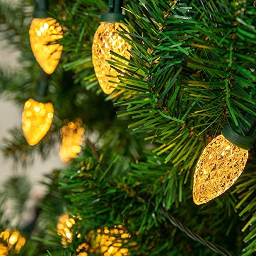 AWQ 50LED 49FT C9 Christmas String Lights Plug in Fairy Twinkle Warm White - Image 3