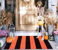 Halloween Layered Doormat 24"x35",Orange Black Front Door Mat Outdoor by Unknown
