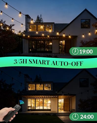 Outdoor String Lights Patio Light - 100Ft Outside Waterproof Dimmable Bulbs - Image 5