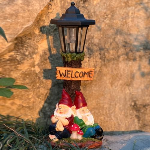 Solar Garden Gnomes Outdoor Decor, Yard Gnome Garden Statues Ornaments - Image 3