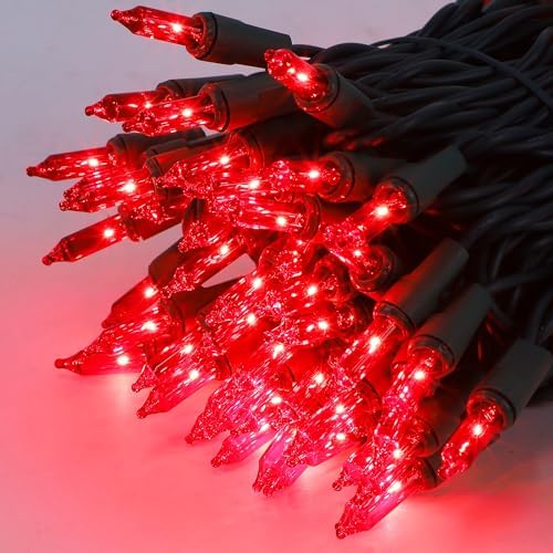 2 Pack Red Valentines String Lights, 100 Count Each, Incandescent Mini Christmas Lights, Connectable Xmas Tree Light for Indoor Outdoor Garland Birthday Holiday Wedding Festival Party - Image 3