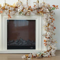 MIZII Fall Decor Artificial Maple Leaf Pumpkin Garland 6FT Fake Autumn Vines Garland Thanksgiving Halloween Harvest Decorations for Porch Mantle Table Centerpieces Fireplace Farmhouse (White PK) by Mizii