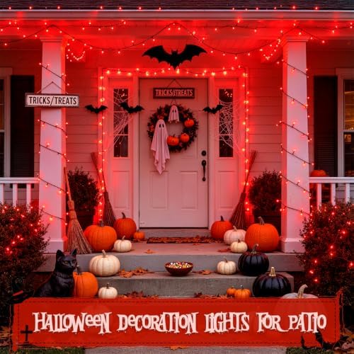 JMEXSUSS 250 LED Red Lights for Halloween, 91.5ft Red String Lights Plug in - Image 2